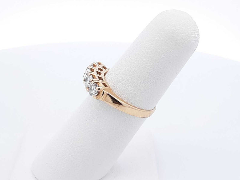 0.75 Cttw Five Stone Diamond & 14k Yellow Gold Ring 3.4 Grams Size 6 Fw0625ozxdu