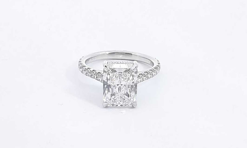 Lab Grown Center Diamond 3.93ctw Ring In Platinum 6.56g Size 7.5 Eb0523lexxzsa