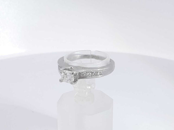0.96 Cttw Diamond 14k White Gold Solitaire Ring 3.5 Grams Size 6.5 Aa0625przsa