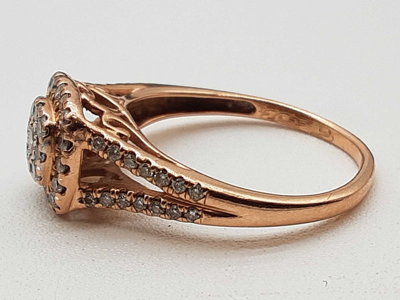 0.60 Cttw Diamonds 10k Rose Gold 2.4g Ring Size 6.75 Do0425lrxde