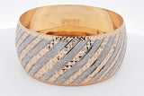 Lumiere 18k Two Tone Gold Bangle Bracelet 33.3 Grams Eb0526lpxzsa