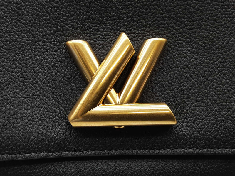 Louis Vuitton Soft Twist Black Leather Shoulder Bag Do0425lexzde