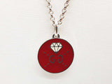 Gucci Coagucci 0.925 Silver 11.2g Red Enamel Pendant Chain 19.5 In Do1124sxde