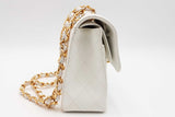 Chanel Classic Double Flap White Quilted Caviar Shoulder Bag Eb0726orxzsa
