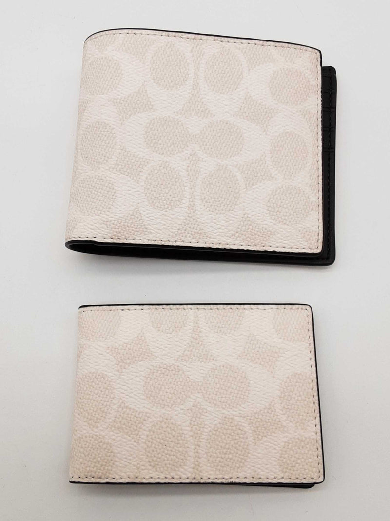 Coach 3 In 1 White Creme Signature Coated Canvas Wallet Do1025wxde