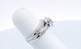 10k White Gold Diamond Ring Wedding Set Size 4.5, 3.8 Grams Eb0524loxdu