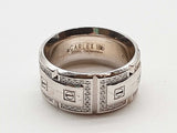 Crown Ring Carlex G2 Diamonds 18k White Gold 20.3g Band Ring Size 9.5 Do0525lxzxde