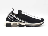 Dolce & Gabbana Sorrento Logo Sneakers In Black & White Size 12 Fw0626rxdu