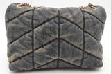 Yves Saint Laurent Denim Quilted Puffer Toy Bag Eb0626cxzsa