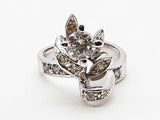 0.51 Cttw Natural Diamonds 14k White Gold 5.1g Flower Ring Size 5 Do0526irxde