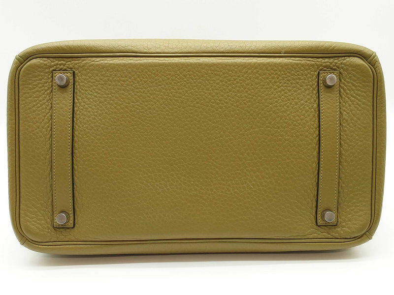 Hermes Birkin 35 Vert Chatreuse Green Clemence Palladium Handbag Do0325erxzde