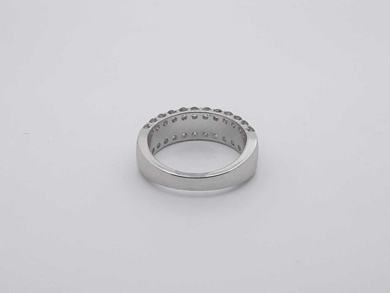 .72 Ctw Diamond 14k White Gold 6.6 Grams Ring Size 7.5 Sd0725wrzsa