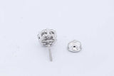 1.05cttw Diamond Single Stud Screwback Earrings 14k White Gold 1.2g Eb0826prxde