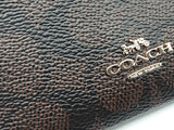 Coach Mini Skinny Brown Signature Coated Canvas Id Case Do0325orde