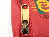 Gucci Hibiscus Red Leather Small Logo Belt Bag Sd0726lpzdu