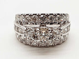 2.19 Cttw Natural Diamonds 14k White Gold 8.0g Ring Size 7 Do1225irxde
