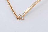 Tiffany & Co. 18k Gold T Smile Bracelet With Diamonds 2.8g 6 Inch Eb0426pxzsa