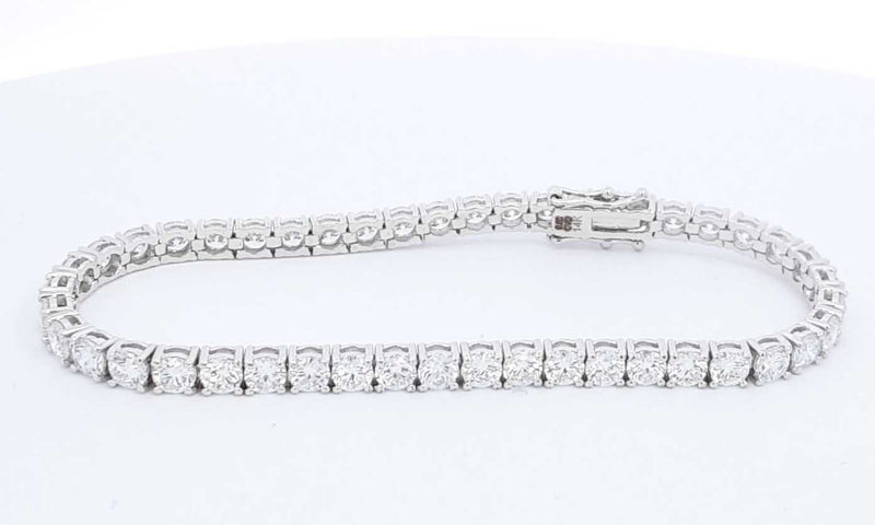 14k White Gold Lab Grown Diamond Tennis Bracelet 7 Inch Eboprxdu 144030006971