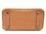 Hermes Birkin 25 Gold Brown Fjord Leather Gold Hardware Handbag Do0425oxcxzde