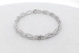 0.51cttw Diamond Hinged Bangle Bracelet 14k White Gold 12.7 Grams Eb0926llxzsa