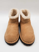 Prada Shearling Ecru Ankle Boots Size 38 Eb1225loxzde