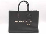 Michael Kors Mirella Medium Leather Tote Bag Black Aa1026pzsa