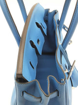 Hermes Birkin 25 Bleu Brighton Blue Swift Palladium Handbag Do1225lrrxzde