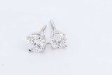0.95cttw Diamond Stud Screwback Earrings In 14k White Gold 1.5 Grams Eb0326erxdu