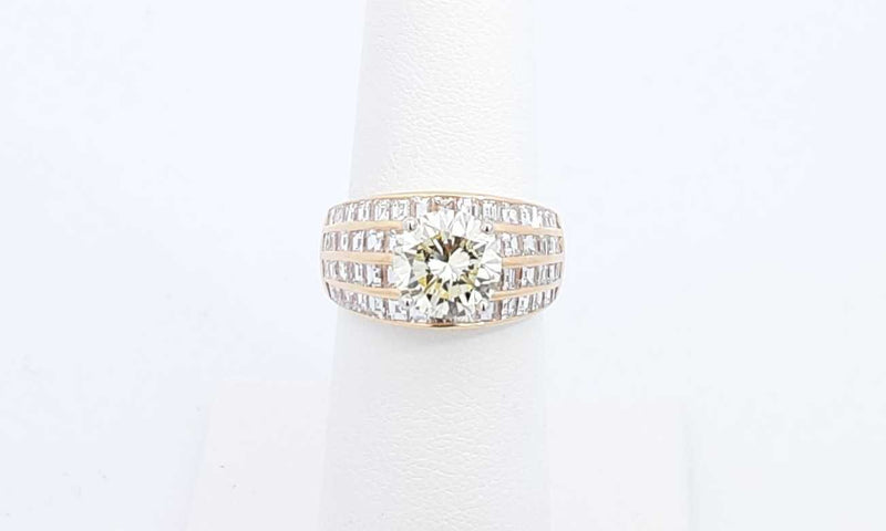 18k Yellow Gold 3.47ctw Diamond Ring Size 5.75, 8.2 Grams Eb0324oxxzdu