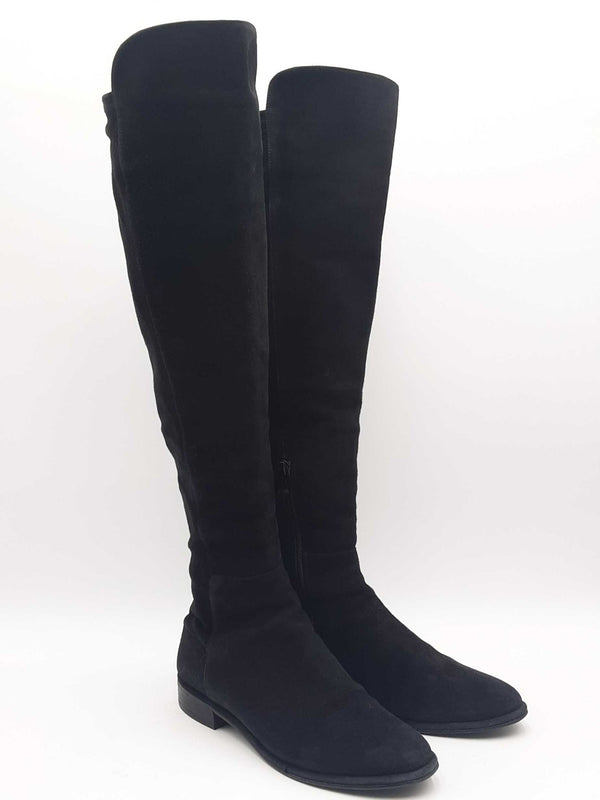 Stuart Weitzman Black Suede Knee High Boots Size 5 Eb0623crsa