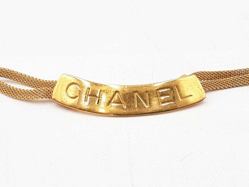 Chanel Gold-tone Logo Buckle & Mesh Belt Fw0725czxdu