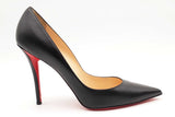 Christian Louboutin Apostrophy Black Leather Pumps Size 42 Eb0526lxzsa
