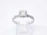 1.93 Cttw Diamond & 14k White Gold Engagement Ring 4.0 Gram Sz 8.75 Fw1124lixzdu