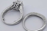 2.76cttw Diamond Wedding Set In 14k White Gold 7.8 Grams Size 3.5 Eb0426orxzsa
