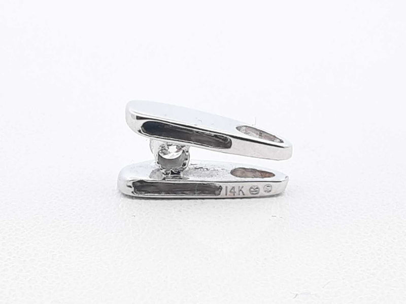 0.17 Cttw Diamond & 14k White Gold Slide Pendant 1.8 Grams Fw0925crdu