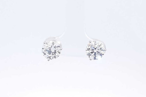 Lab Grown Diamond 3ctw Screwback Stud Earrings 14k White Gold 1.5g Eb0322pwxzsa