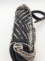 Chanel Black Leather Boy Bag With Faux Pearl Embellishments Eb0126wxxzde