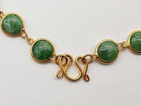 Green Jade 18k Yellow Gold 7.73g Beaded Chain 28 In Do0526pxzde