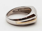 0.21 Cttw Natural Diamonds 14k Two Tone Gold 7.6g Ring Size 8.25 Do0526rrxde
