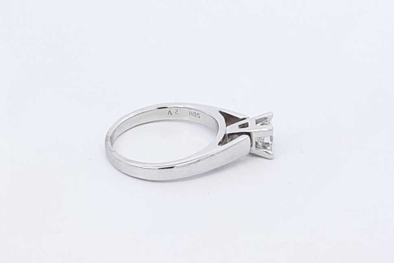 0.42ctw Princess Cut Diamond Ring 14k White Gold 3.4 Grams Size 4.5 Eb0925rerdu