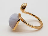 Louis Vuitton Iconic Blue Lace Agate Ring Size 7 Do1025lrxde