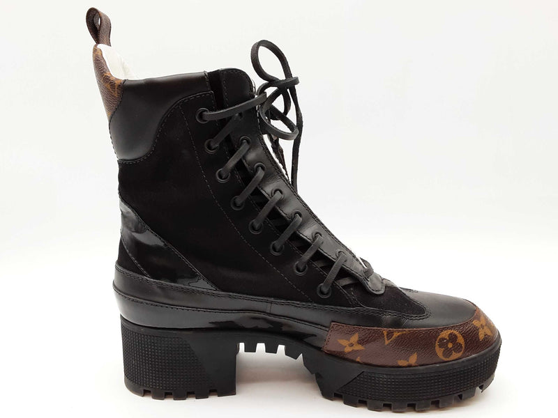 Louis Vuitton Laureate Desert Black Leather Boot Size Eu 40 Do1124wxzde