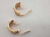 14k Yellow Gold 6.1g Flower Clasp Earrings Do0125lrxde