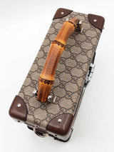 Gucci Bamboo Globe Trotter Vanity Case In Gg Supreme Coated Canvas Fw0826lxzdu