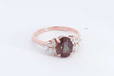 14k Rose Gold Gemstone & Cubic Zirconia Ring 2.6 Grams Size 6 Eb0125exsa