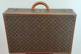 Louis Vuitton Monogram Hard Leather Alzer Travel Trunk Suitcase Eb0623pxxzdu