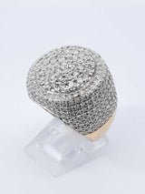 3.28 Cttw Diamond &14k Yellow Gold Pavé Dome Ring 12 Grams Size 9.5 Fw0925icrdu