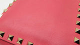 Valentino Rockstud Camera Crossbody Bag In Fuschia Leather Fw0625ozxdu