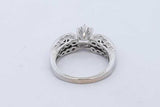 0.86cttw Diamond Ring In 14k White Gold 4.4 Grams Size 4.75 Eb1025sxzde