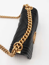 Chanel Small Boy Bag In Black Quilted Caviar Leather Fw0926lrxzdu